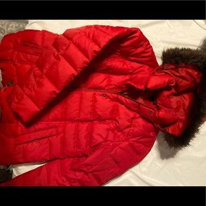 Red Tommy Hilfiger Puffer jacket